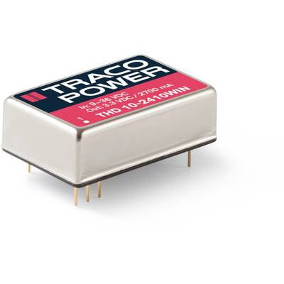A TRACO Power module with the inscription 'THD 10-2410WIN', suitable for voltages from 4.5 to 38 VDC and output 3.3 VDC/2700 mA.