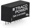 A rectangular black electronic component with the inscription 'TRACO POWER TMR 3-2410WIE' and several metal pins.