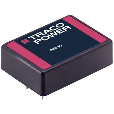 A TMG 50 switched-mode power supply module from Traco Power with a rectangular shape and red label.