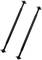 Two black metal rods with spherical ends that can serve as connecting rods or joints.