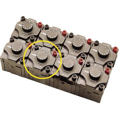Nine black switches lined up; the middle switch in the bottom row is outlined in yellow.