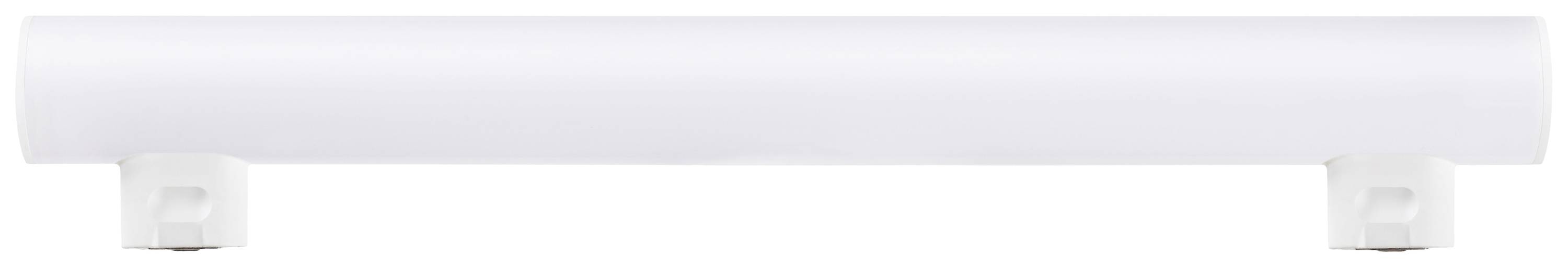 LED light bar, white, cylindrical shape, with sockets at both ends, suitable for indoor lighting.