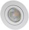 Round, white ceiling spotlight with integrated LED lamp, suitable for modern interior lighting.