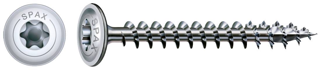SPAX 251010600805 Wood screw 6 mm 80 mm Torx, Star socket Steel zinc galvanized 100 pc(s)