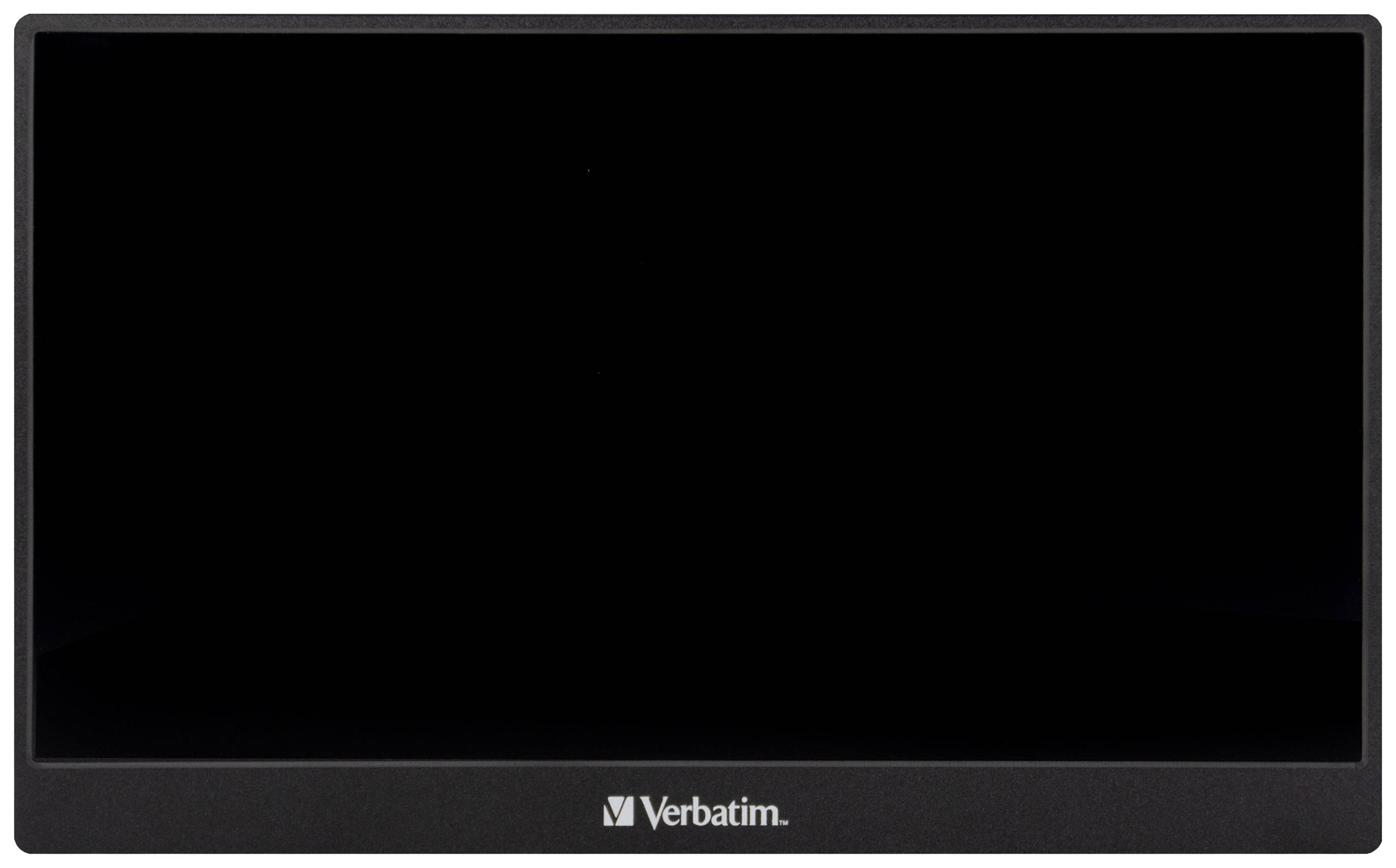 A black Verbatim screen with no visible content or display.