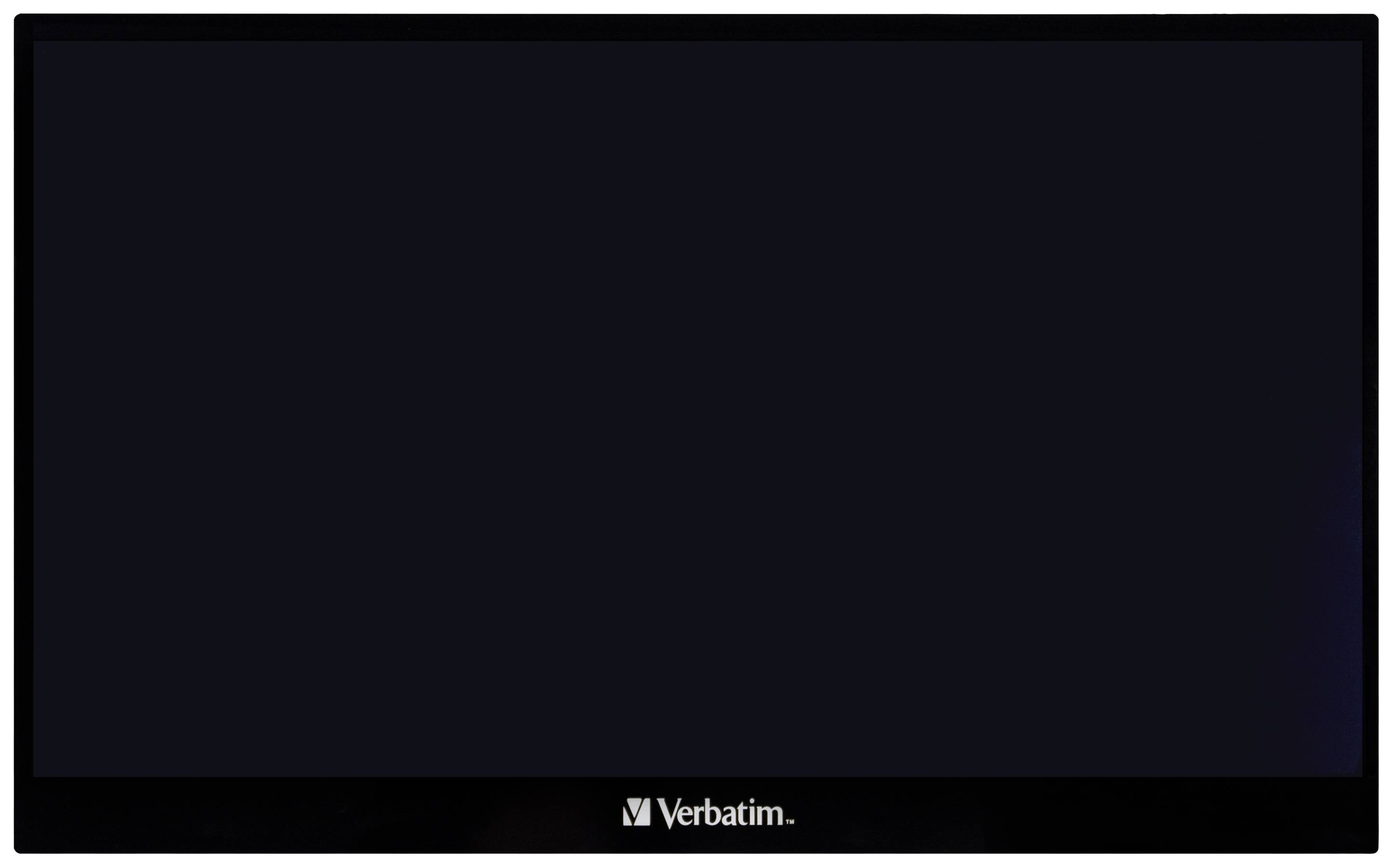 Black screen with 'Verbatim' logo at the bottom, appears switched off, no visible contents or functions recognisable.