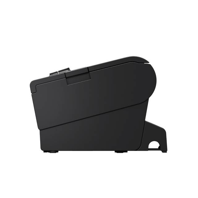 A black printer shown from the side on a white background, without any visible brand identification or user interface.