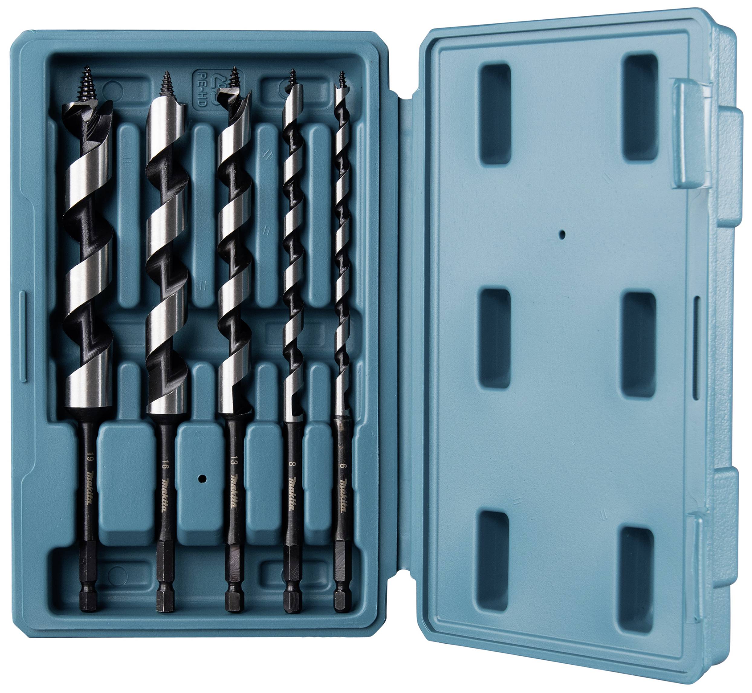 Makita D-75677 Douglas & Irwin bit set 6 mm, 8 mm, 13 mm, 16 mm, 19 mm Total length 200 mm Hex 1 Set