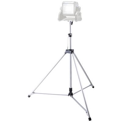 A silver tripod with extendable legs, suitable for holding cameras or lighting equipment.