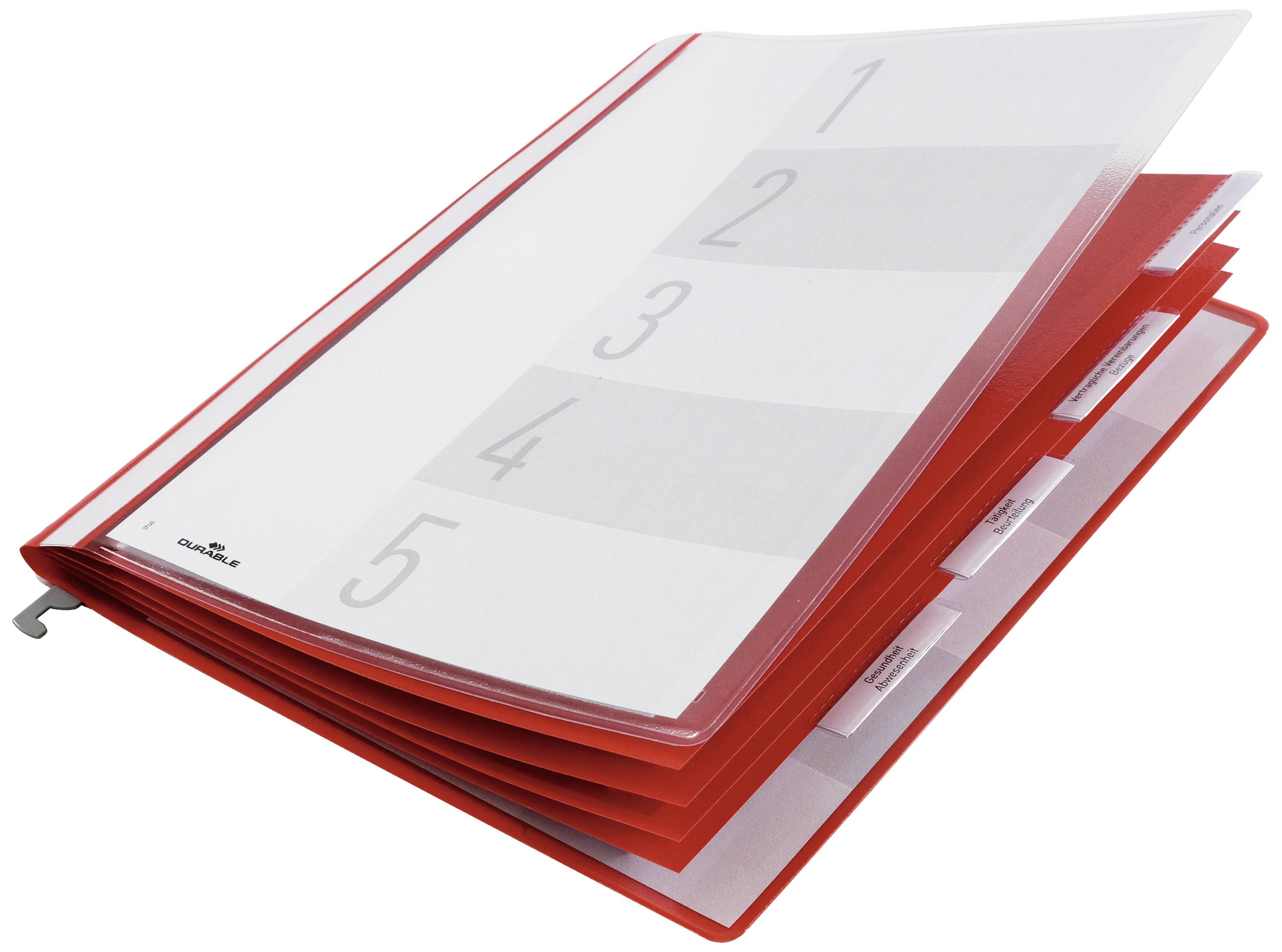 Durable Personnel folder 255403 255403 No. of compartments:5 Red 1 pc(s)