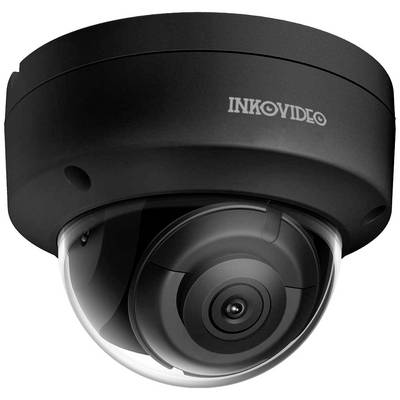 Black-cased security camera mounted on the ceiling, marked with 'INKOVIDEO', suitable for security monitoring.