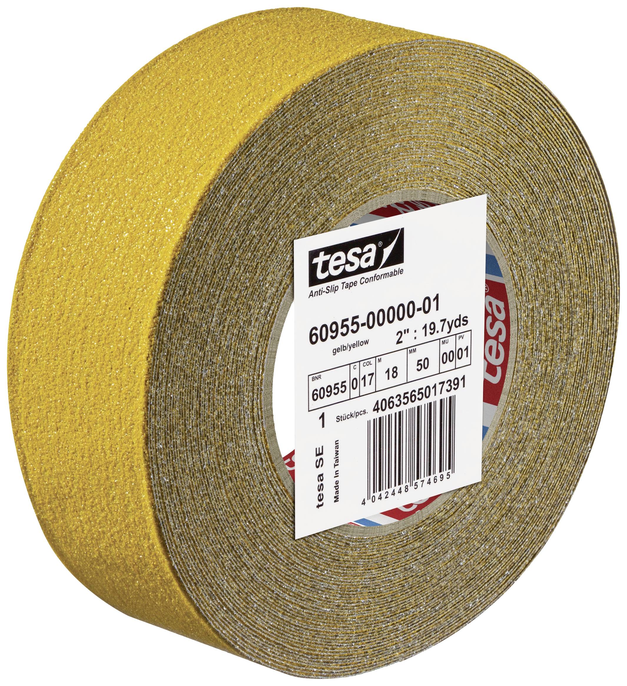 tesa ANTI-RUTSCH 60955-00000-01 Anti-slip tape tesa® Yellow (L x W) 18 m x 50 mm 1 pc(s)