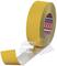 Yellow adhesive tape from tesa shows a removable transparent layer. It is used for masking or protective tasks.