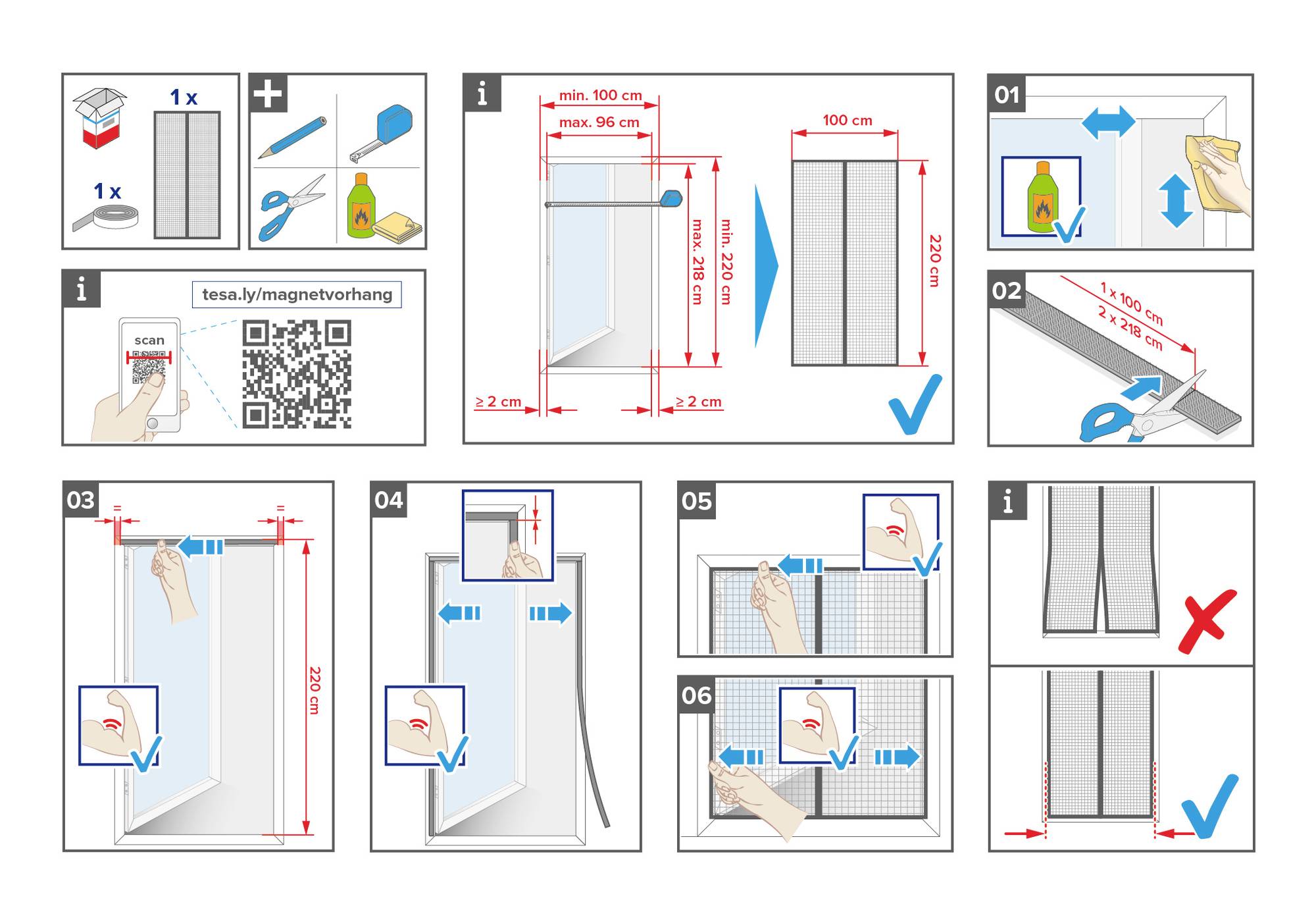 Installation Guide for an Insect Screen Roller Blind: Step-by-Step Illustrated Instructions for Measuring, Cutting and Fitting a Fly Screen