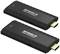 Two black HDMI sticks with 'Speaka Professional' inscription, one marked 'RX', the other 'TX', for wireless transmission.