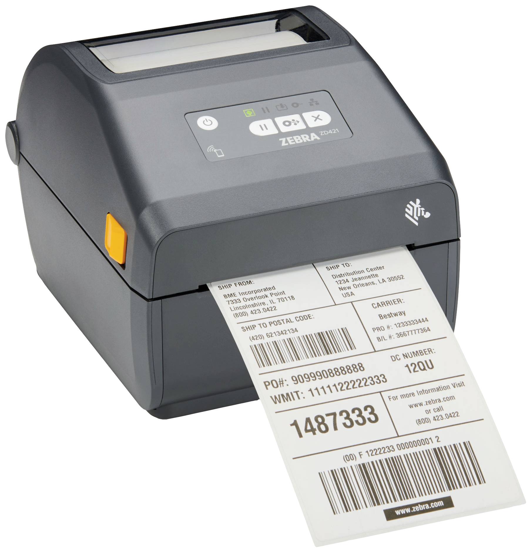 Zebra ZD421 Label printer Direct thermal 203 x 203 dpi Max. label width: 104 mm LAN, USB