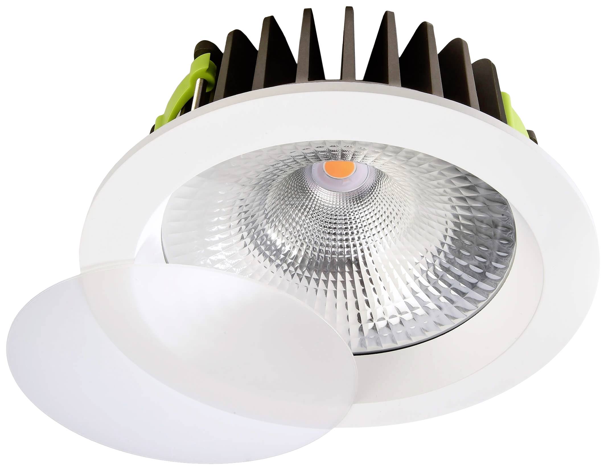 Deko Light 565184 COB 210 LED recessed light EEC: G (A - G) LED (monochrome) Built-in LED 37 W Traffic white (RAL 9016)