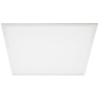 A square, white LED ceiling panel, evenly illuminating and frameless. Suitable for modern interior spaces.