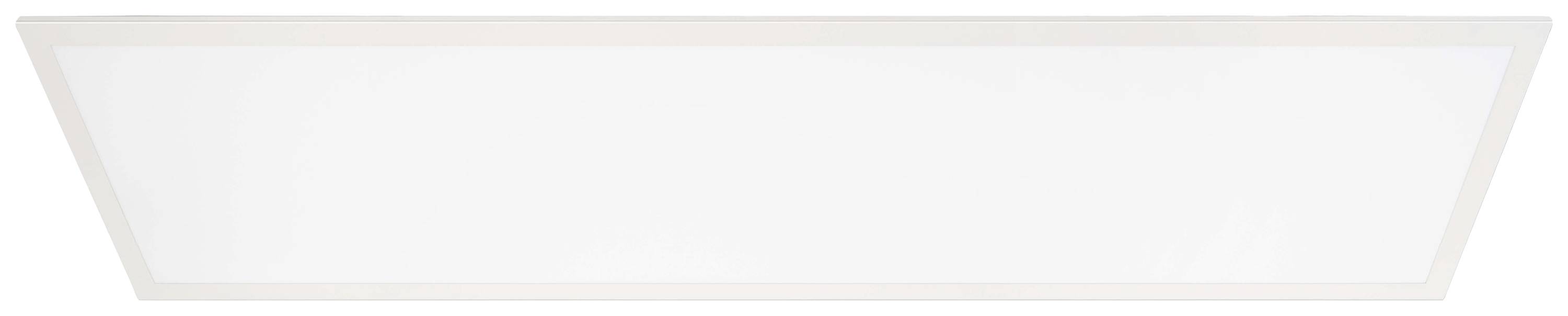 A rectangular, flat LED panel with rounded corners and a white frame. Ideal for ceiling lighting in contemporary interiors.