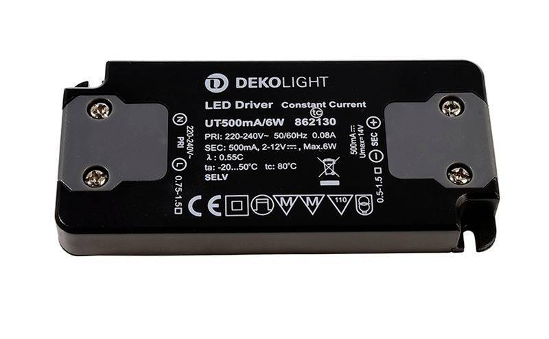 Deko Light FLAT, CC, UT LED driver Constant current 6 W 500 mA - 0.50 A 2 - 12 V DC 1 pc(s)