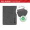 'Dark Grey Felt Sleeve for Tablets' with reference to environmentally friendly material. Includes a sleeve, shown in a circular inset.