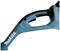 Handle of a blue work tool with a black cover. The name 'Makita' is printed on the side.