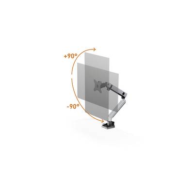 Durable SELECT PLUS Monitor desk mount 1 Display(s) 81,3 cm (32") Silver Rotatable, Height-adjustable, Tiltable, Swivell-9