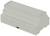 Housing for DIN rail mounting, grey, with multiple module slots, suitable for electronic devices or control systems.