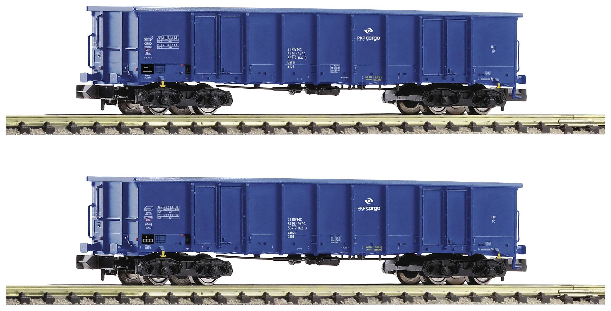 Fleischmann 830255 N 2pc set Open goods wagon of PKP Cargo | Conrad.com