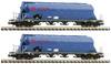 Fleischmann 849007 N 2er Set dust silo wagon of the Ermewa