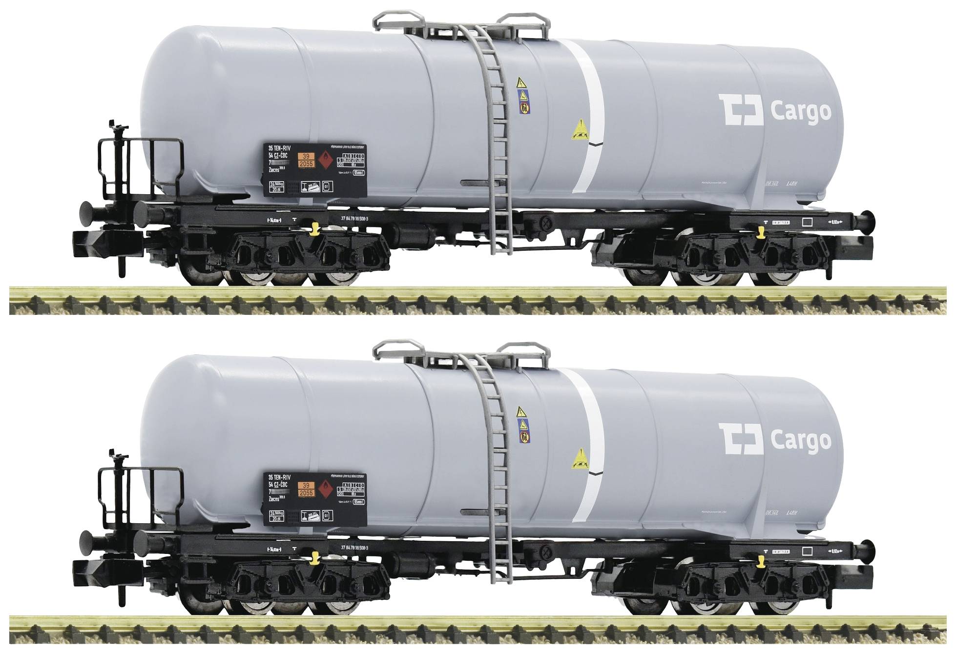 Image of Fleischmann 825818 N 2pc set tank wagon of CD Cargo