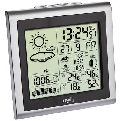 TFA Dostmann Digitale Funk Wetterstation mit Außensensor SUN2, 35.1174, für Innen und Außentemperatur, großes Farbdisplay, mit Wohnklima, inkl Funkuhr mit Datum, Hygrometer, mit Netzadapter, weiß TFA Dostmann Digitale Funk Wetterstation mit Außensensor SUN2, 35.1174, für Innen und Außentemperatur, großes Farbdisplay, mit Wohnklima, inkl Funkuhr mit Datum, Hygrometer, mit Netzadapter, weiß