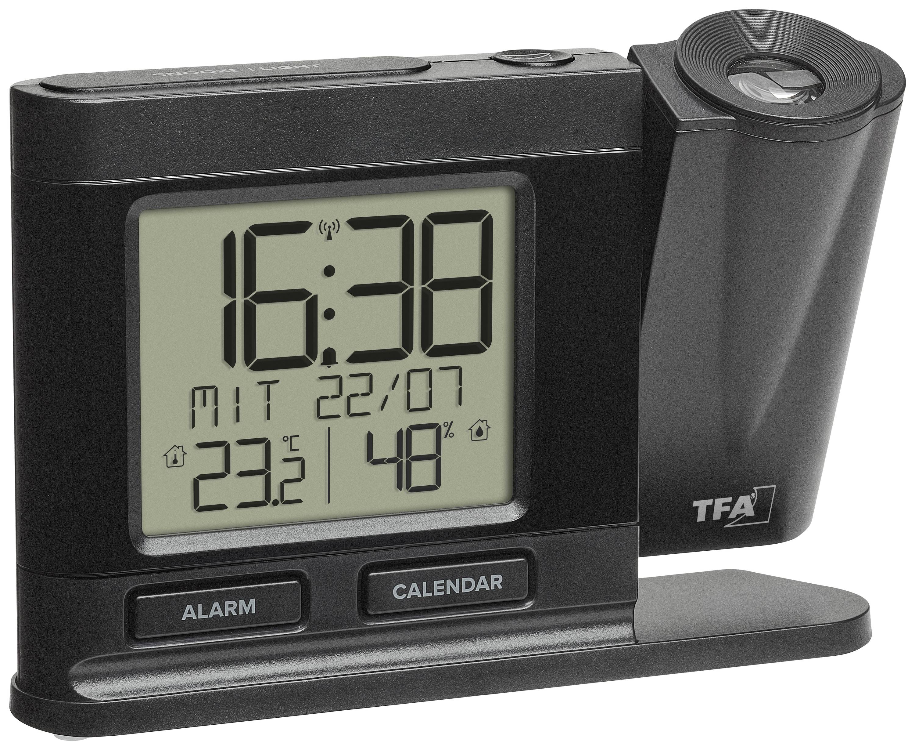 TFA Dostmann 60.5017.01 Radio Alarm clock Black Alarm times 1