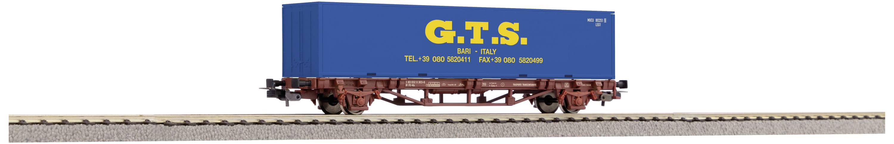 Image of Piko H0 27700 H0 PI cont. Carrier wagon 40´ container GTS of FS