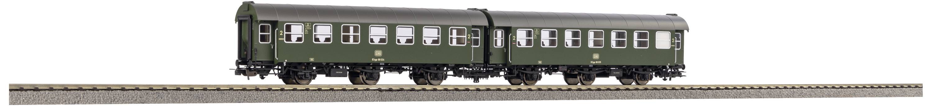 Piko H0 58266 H0 set of 2 Rebuild coach B3yg & B3yg of DB
