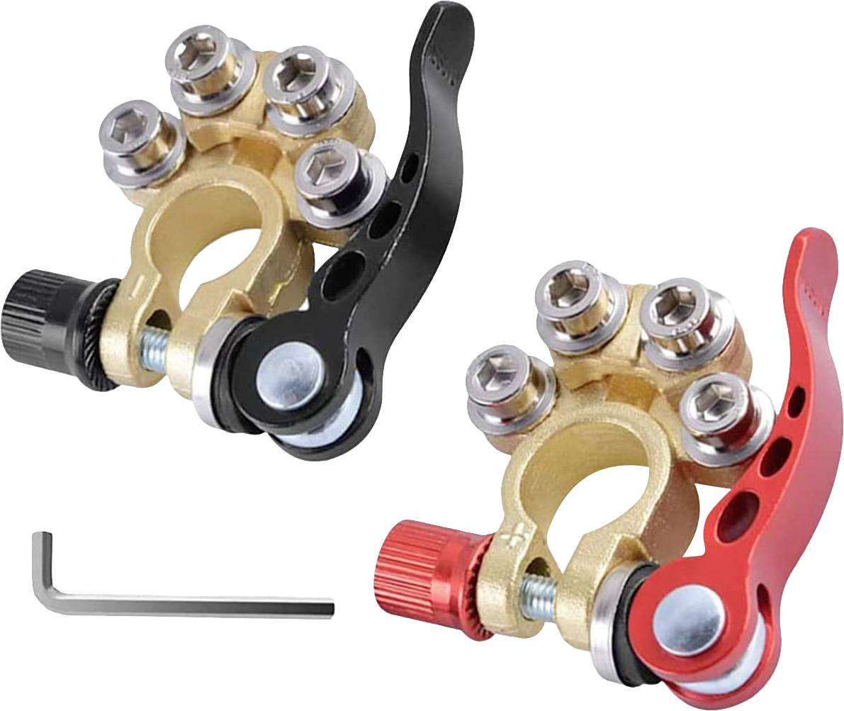 IWH 019056 Battery quick-connect Minus, Plus Spring-loaded terminal, Quick fit, Stud 1 Pair