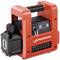 Red Vacuum Pump by Rothenberger, compact with black handle. Left-side display and valve, suitable for maintenance work.
