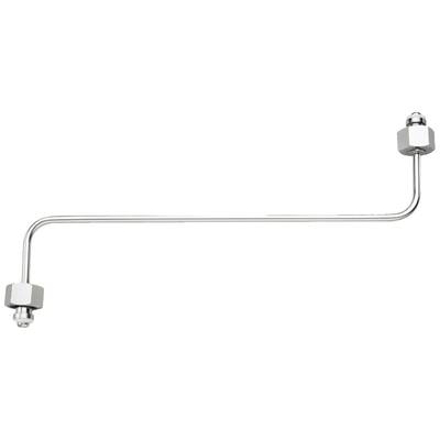 Steel tube with two hexagonal fittings at the ends, bent into a Z-shape. Primarily used in hydraulic systems.