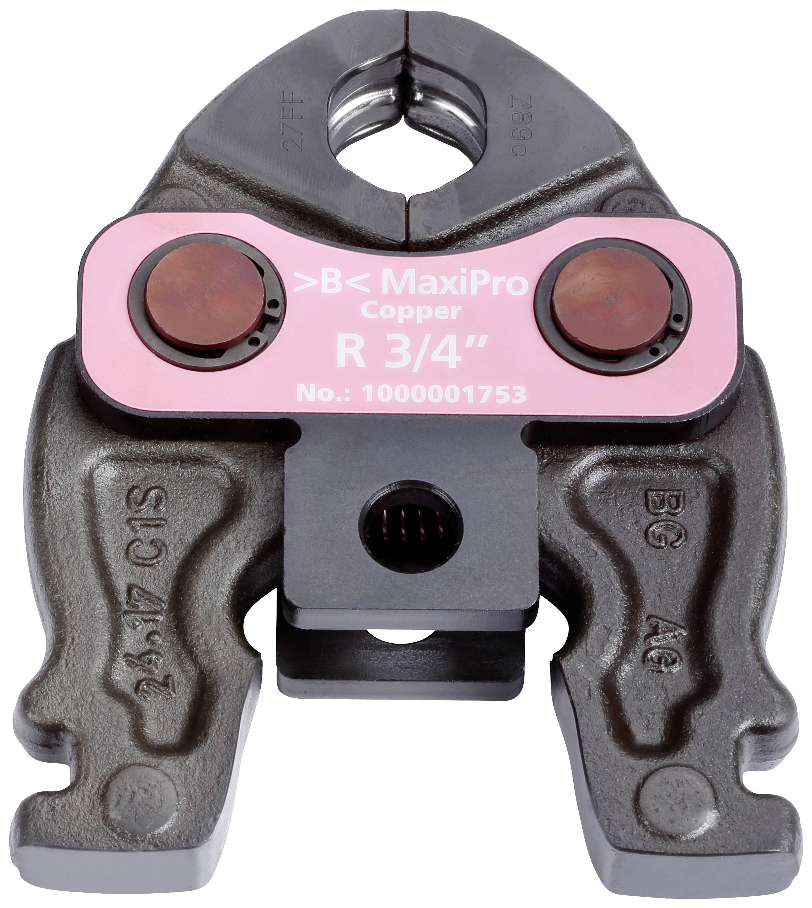 Crimping pliers in close-up; used for connecting copper pipes; model 'MaxiPro'; size: 3/4".