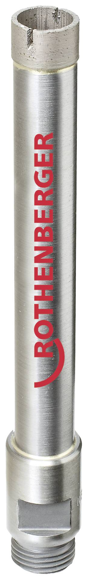 Pipe section of a tool with the inscription 'ROTHENBERGER'. Stainless steel appearance, suitable for professional applications.