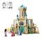 A LEGO set with 613 pieces for children aged 7 and above depicts a imaginative castle and three figures in different outfits.