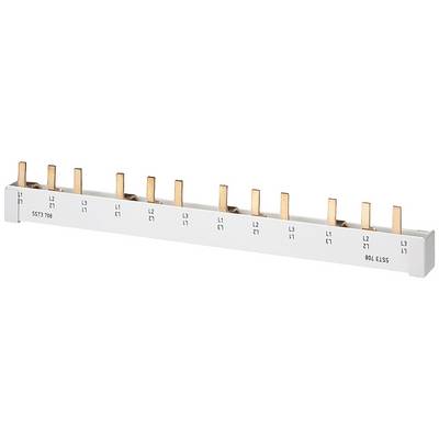 L-shaped copper bus bar with multiple contacts, labelled 'L1', 'L2', 'L3'; used for electrical energy distribution.