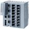 A grey Siemens Scalance XC216-4C network switch with 16 Ethernet ports and indicator lights for use in industrial environments.