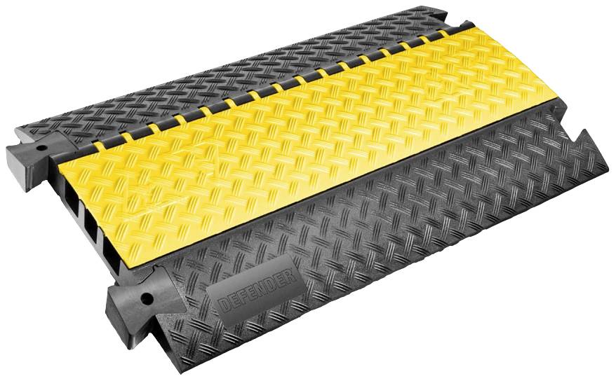DEFENDER by Adam Hall Cable bridge 85002LUX Polyurethane Black/yellow No. of channels: 3 1000 mm Content: 1 pc(s)