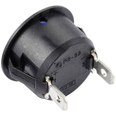 'Black toggle switch with three metallic terminals, suitable for electronics projects.'