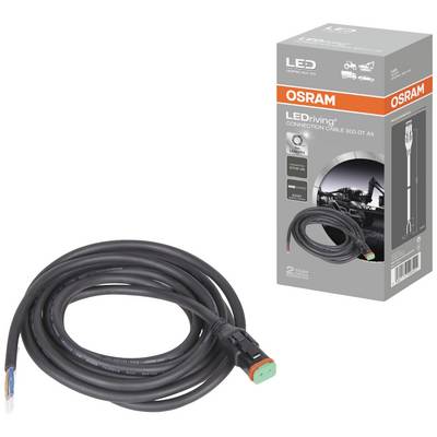 Osram LEDriving Connection Cable, 5000 mm Length, Suitable for LED Lighting Systems, Image of Cable with Packaging.