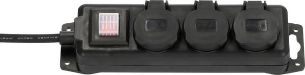 Brennenstuhl 1159950013 Switched outdoor power strip Black incl. switch