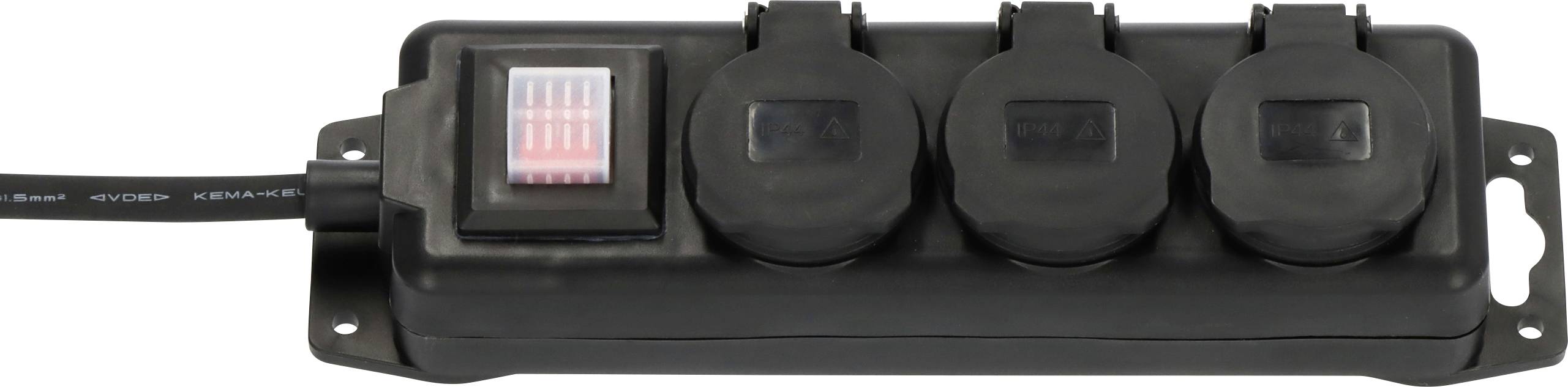 Brennenstuhl 1159950013 Switched outdoor power strip Black