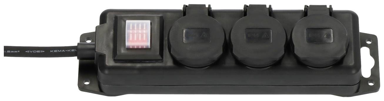 Brennenstuhl 1159950013 Switched outdoor power strip Black