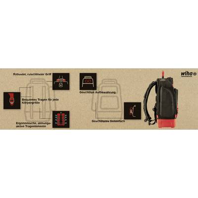 Buy Wiha 45528 Electrical contractor Tool backpack (+ tools) 27-piece ...